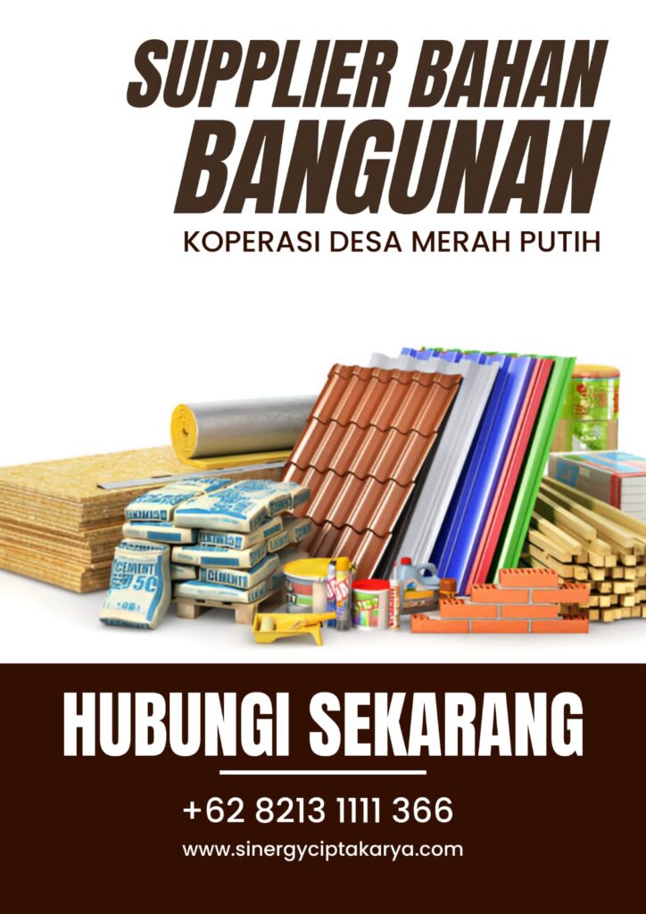 Supplier Material Paket Koperasi Desa Merah Putih di LAMONGAN- 082131111366